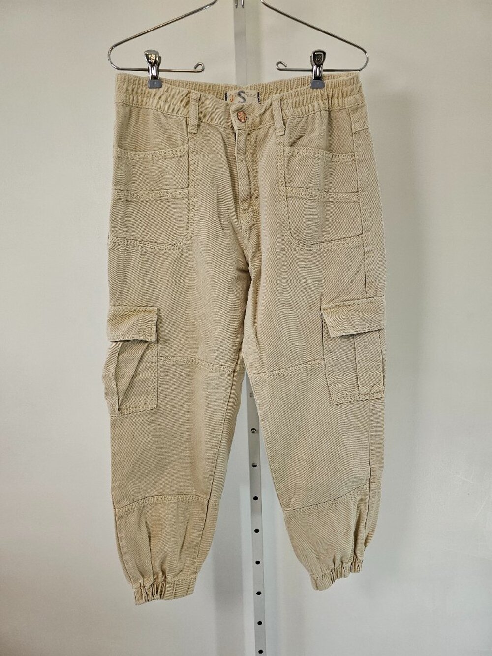 We the Free Cargo Joggers Tan Casual Grunge Denim Canvas S